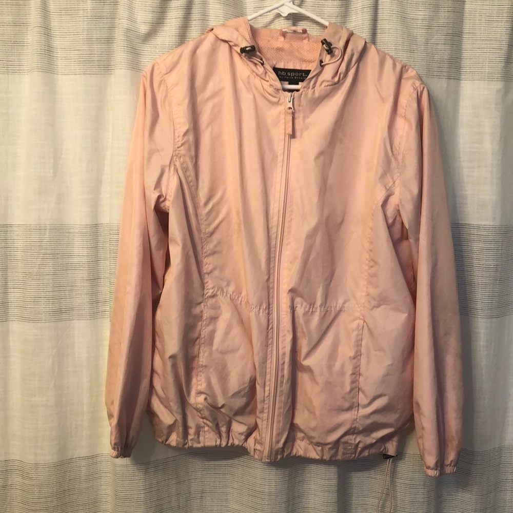 Lightweight pink rain coat